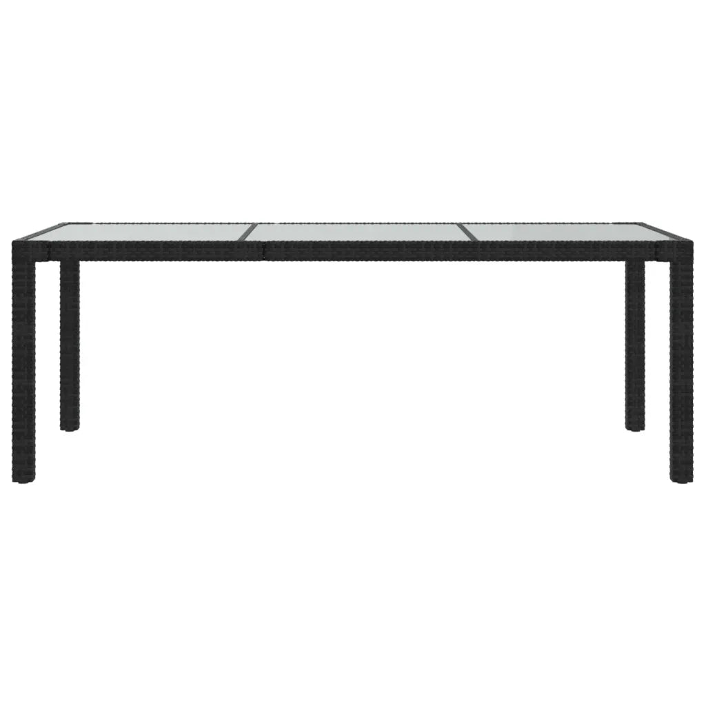 Set da Pranzo da Giardino 7 pz con Cuscini in Polyrattan Nero 3094829