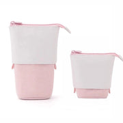 Etui 2-in-1 con cerniera, contenitore e porta matite, contenitore per ragazze, contenitore in piedi, contenitore telescopico, porta matite per adolescenti e studentesse