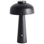Lampada da tavolo in ferro con luce LED wireless fungo nero stile moderno