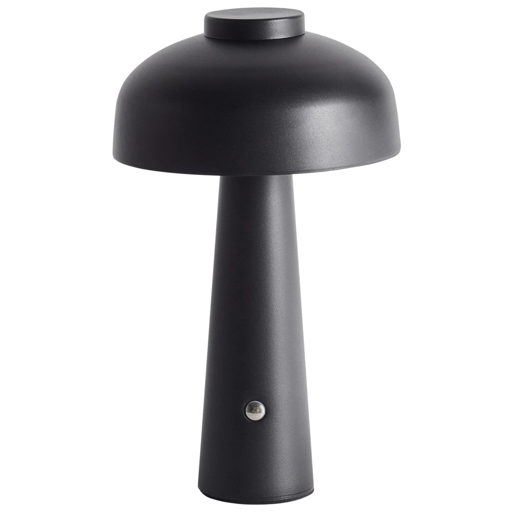 Lampada da tavolo in ferro con luce LED wireless fungo nero stile moderno
