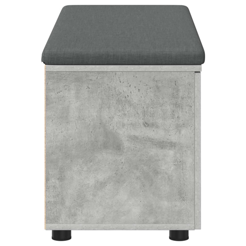 Panca per ingresso con cuscino-Sgabello-Panca da Corridoio Grigio cemento 100 x 38 x 46 cm 572996