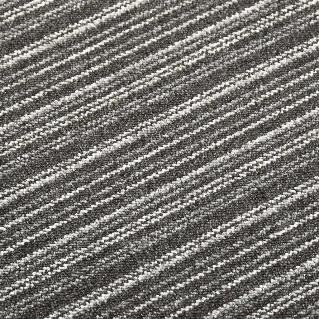 Tappeto 20 pcs Antracite Striato 50 x 50 cm 100% Polipropilene