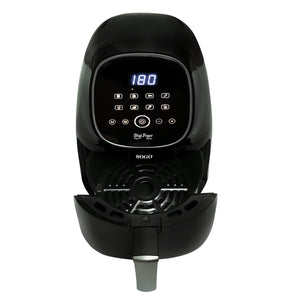 SOGO Friggitrice ad Aria 2L 1000W – Cottura Sana, 80% di Grassi in Meno, Display LED Touch, Timer 60 Min, Temperatura Regolabile 65200°C, Antiaderente