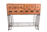 Tavolo con Cassetti e Base in Metallo Larghezza 106 cm