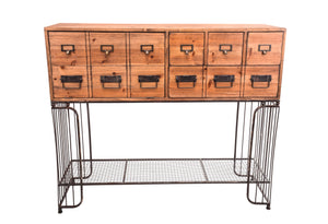 Tavolo con Cassetti e Base in Metallo Larghezza 106 cm