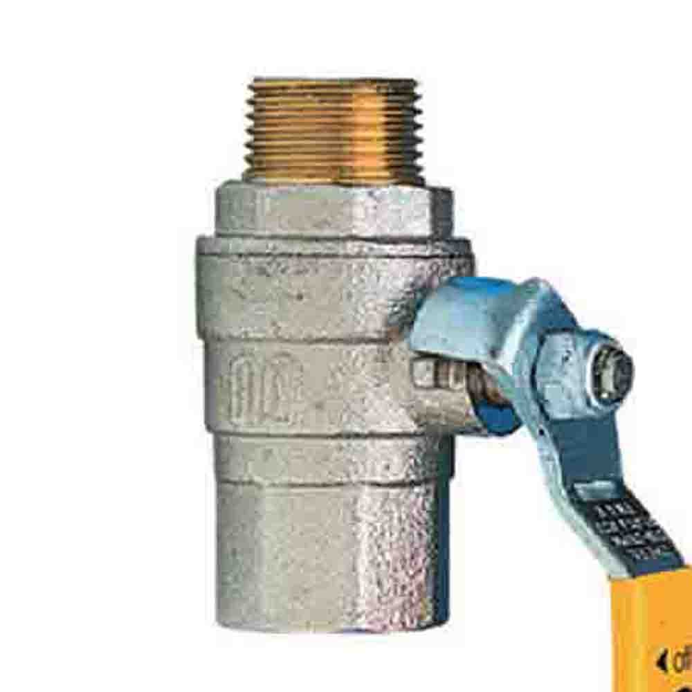 Valvola a sfera per gas mf con leva acciaio