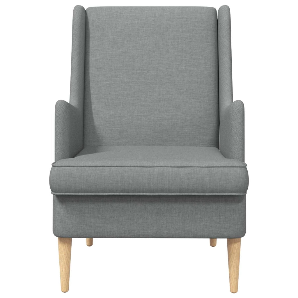 Poltrona-Divano Sedia-Poltroncina Grigio Chiaro Tessuto 599211