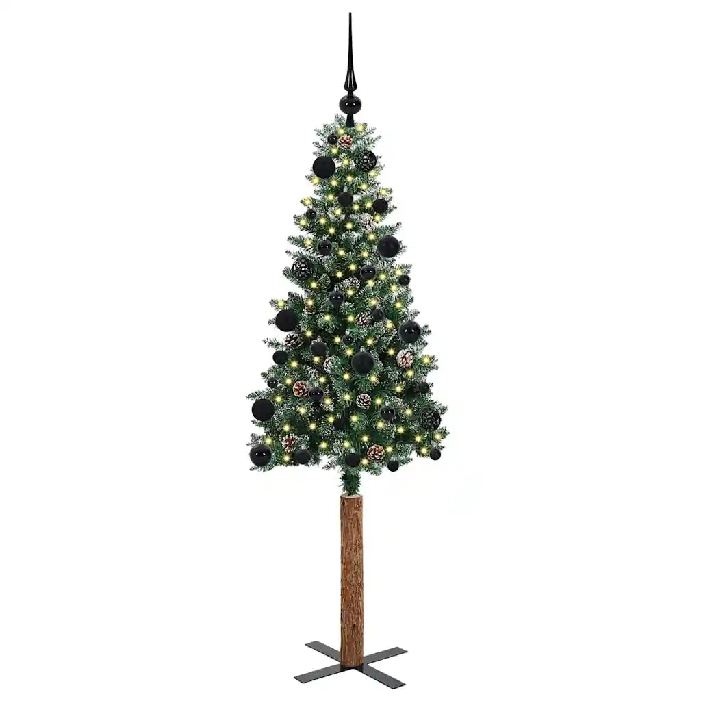 Albero di Natale snodato con 150 LED con supporto-Albero Natalizio Verde 150 cm 110967