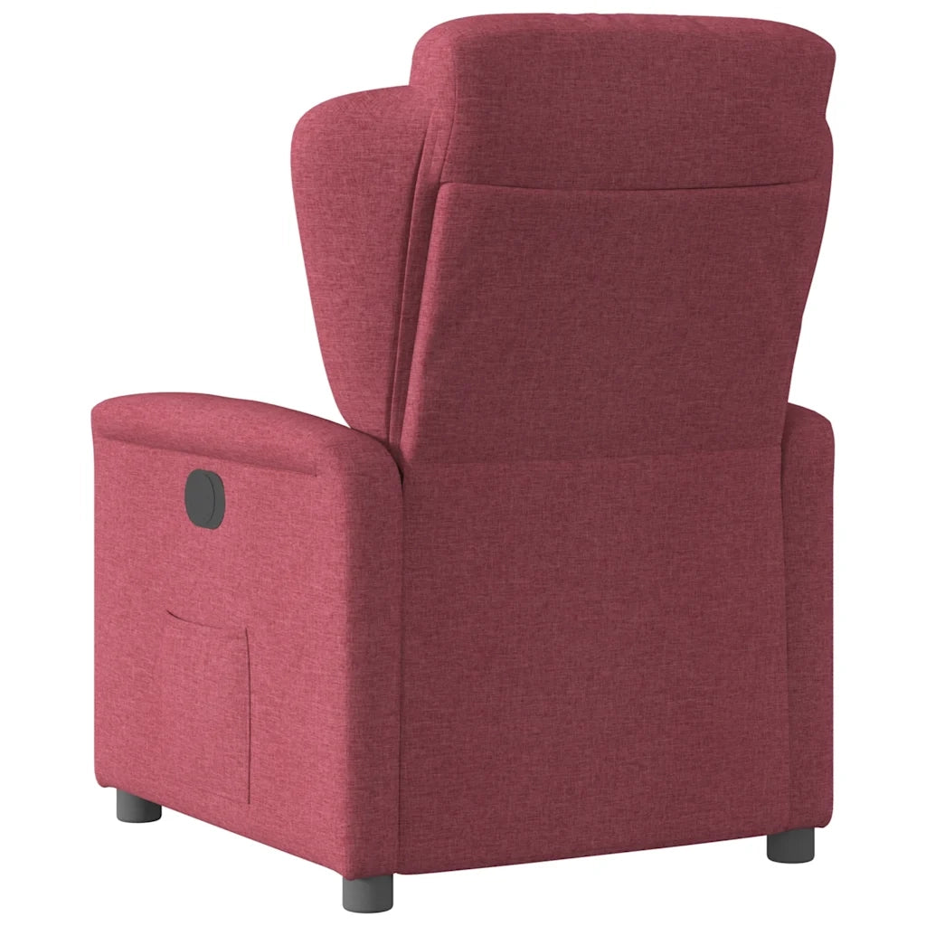 vidaXL Poltrona Reclinabile in Tessuto Rosso Vino