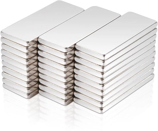 32 pezzi di magneti forti, 20 x 8 x 1,5 mm magneti neodimio extra forti, magneti per lavagne magnetiche, magneti superforti di ossido di neodimio, magneti rettangolari per armadi cucina, ufficio, lavagna bianca, pannelli magnetici