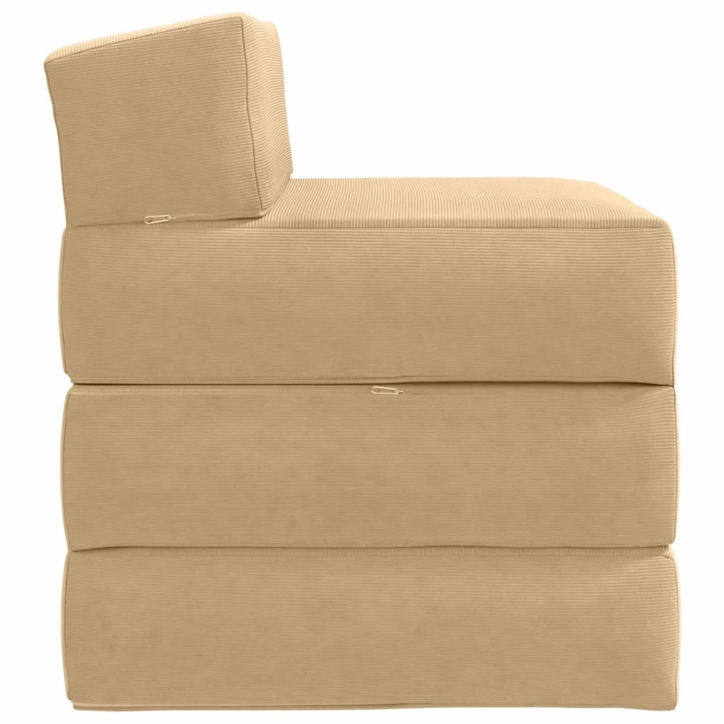 Divano Letto Pieghevole Grigio Verde Chiaro 200 x 70 x 15 cm 900015