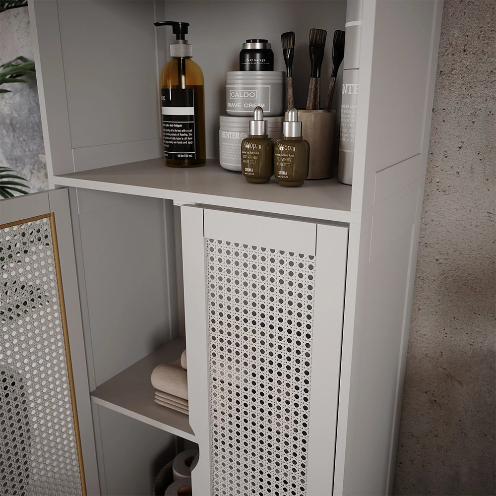 Vicco Armadio per il bagno Bianco 48 x 170 cm con 2 porte