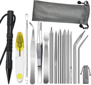 Set di ago paracord 14 pezzi - ago in acciaio inossidabile - Marlin-Spike - morsa - uncino - leggero e resistente alla corrosione - attrezzo per nodi