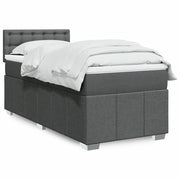Giroletto a Molle con Materasso Grigio Scuro 90x190 cm Tessuto 3289238
