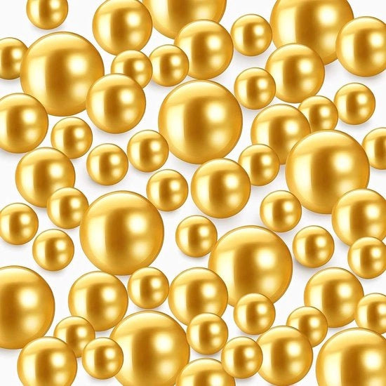 Pietre d'acqua per riempimento vaso - Perle plastiche con finitura lucida - Gioielli da fai da te - Elementi per centrotavola da candela - 8/14/20 mm (Giallo oro)