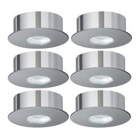 KIT 6 FARETTI INCASSO A LED 1W LUCE CALDA NICKEL CON TRASFORMATORE INCLUSO EGLO