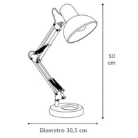 LAMPADA DA SCRIVANIA BIANCA ORIENTABILE 1XE27 KELLY IDEALLUX