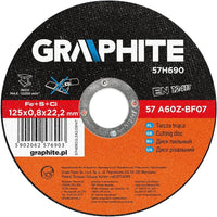 Topex 57h690 disco da taglio per er metallo 125 x 0,8 22,2 mm ds