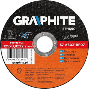 Topex 57h690 disco da taglio per er metallo 125 x 0,8 22,2 mm ds