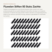 Penne per chiodi in flanella da 50 pezzi - contenitore - chiusura a cerniera - morbidi e resistenti - dimensioni comode - design moda - contenitore per pennelli