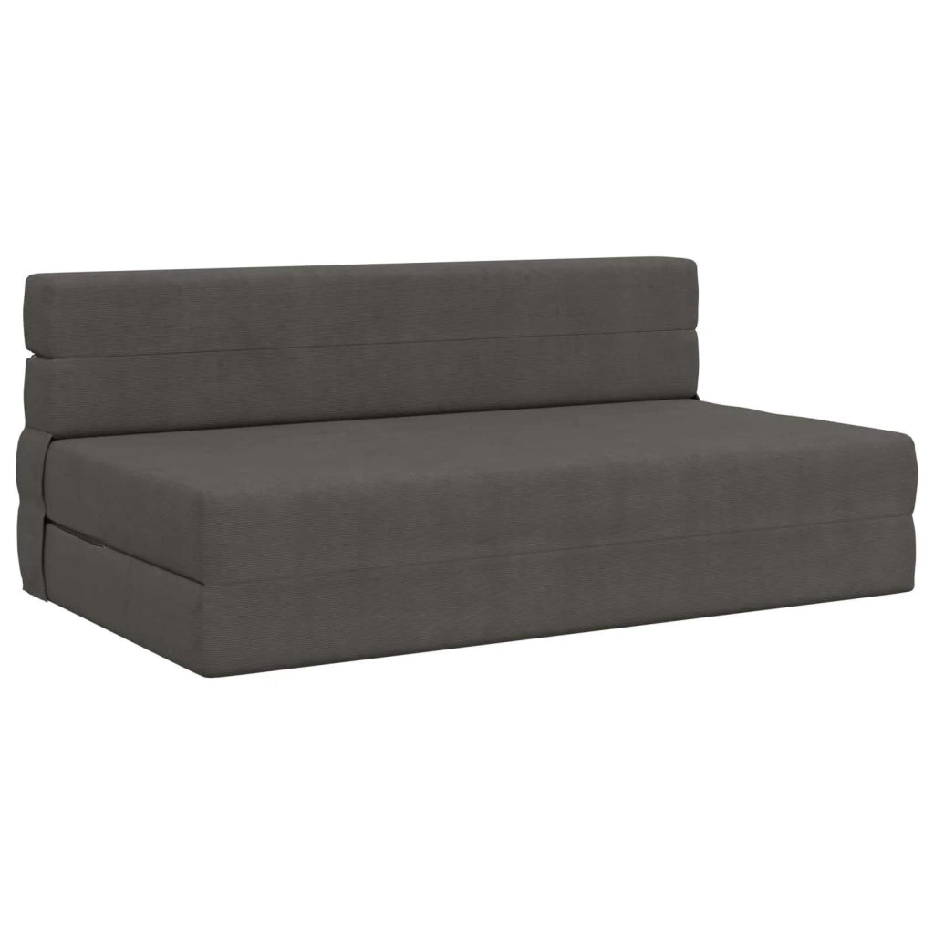 Divano Letto Pieghevole Grigio Scuro 152 x 86,5 x 60 cm Tessuto 900132