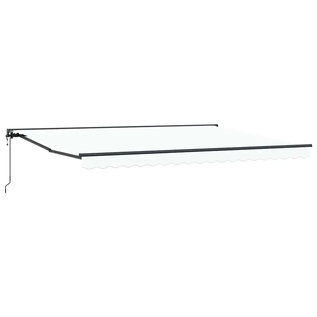vidaXL Tenda Retrattile Bianco 450x300 cm Tessuto