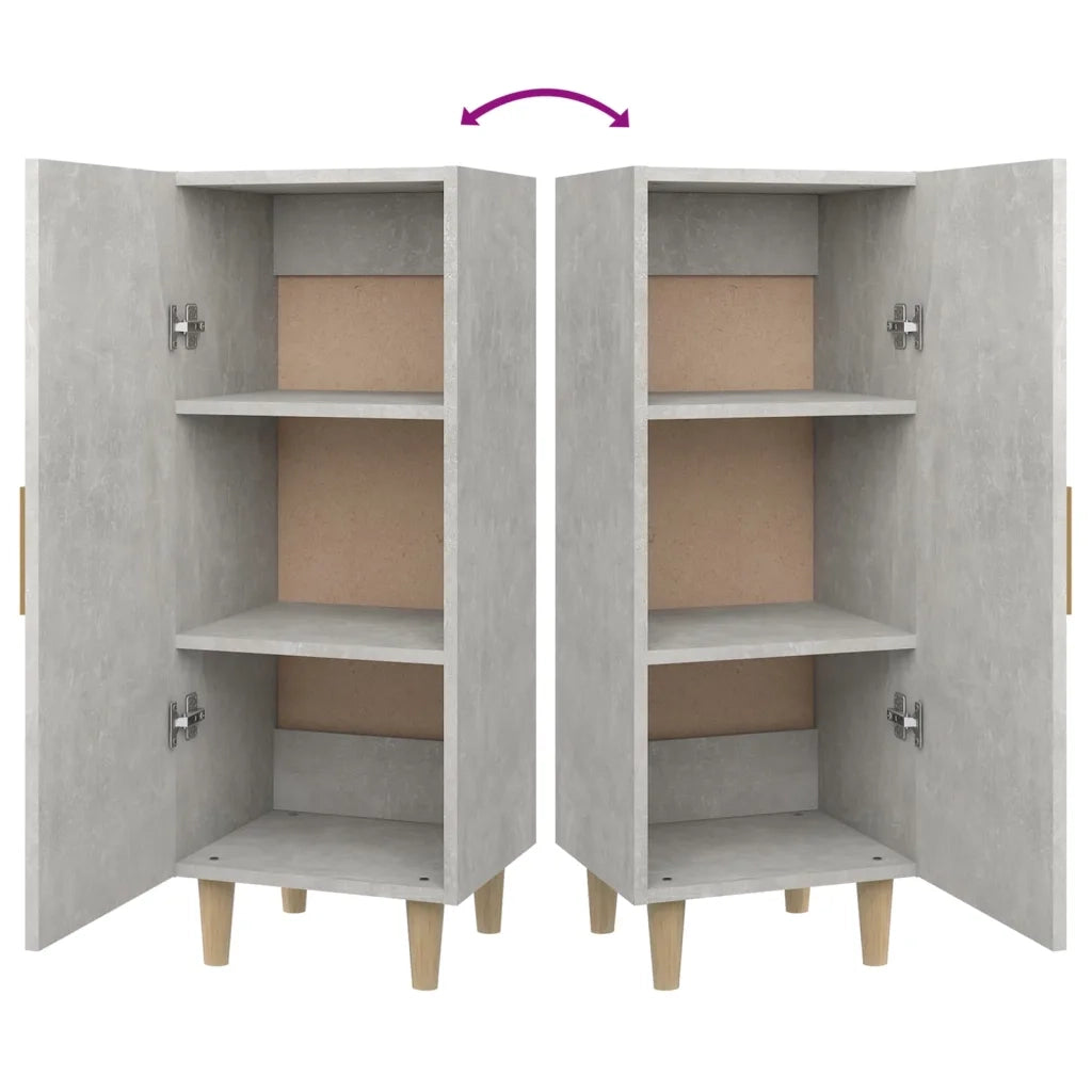 Credenza-Buffet-Armadio da cucina Grigio Cemento 34,5x34x90 cm in Legno Multistrato 863133