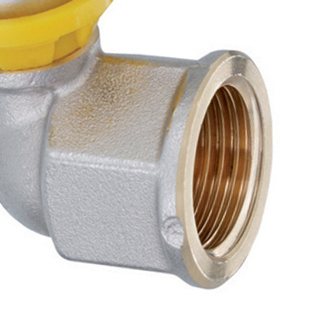 Raccordo curvo femmina a pressare per multistrato gas