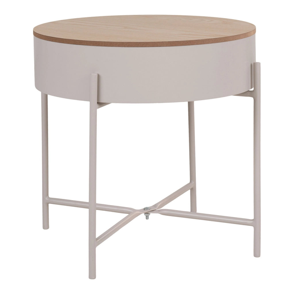 Tavolino Sisco, Beige, Truciolare Melaminico, 40x40x40 cm