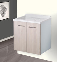 Lavatoio sospeso 60x50 con doppie ante olmo