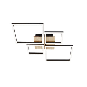 Applique Moderna Frame Metallo Nero Led Integrato 48W 3000K
