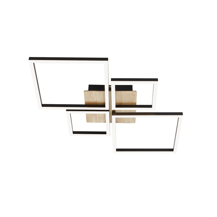 Applique Moderna Frame Metallo Nero Led Integrato 48W 3000K