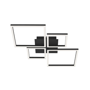 Applique Moderna Frame Metallo Nero Led Integrato 44W 3000K