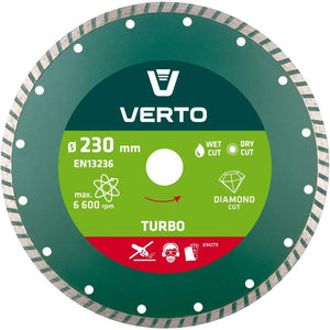 Topex 61h2t9 disco diamantato, 2 230 x 22,2 mm, turbo ds