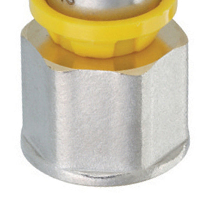 Raccordo diritto femmina a pressare per multistrato gas