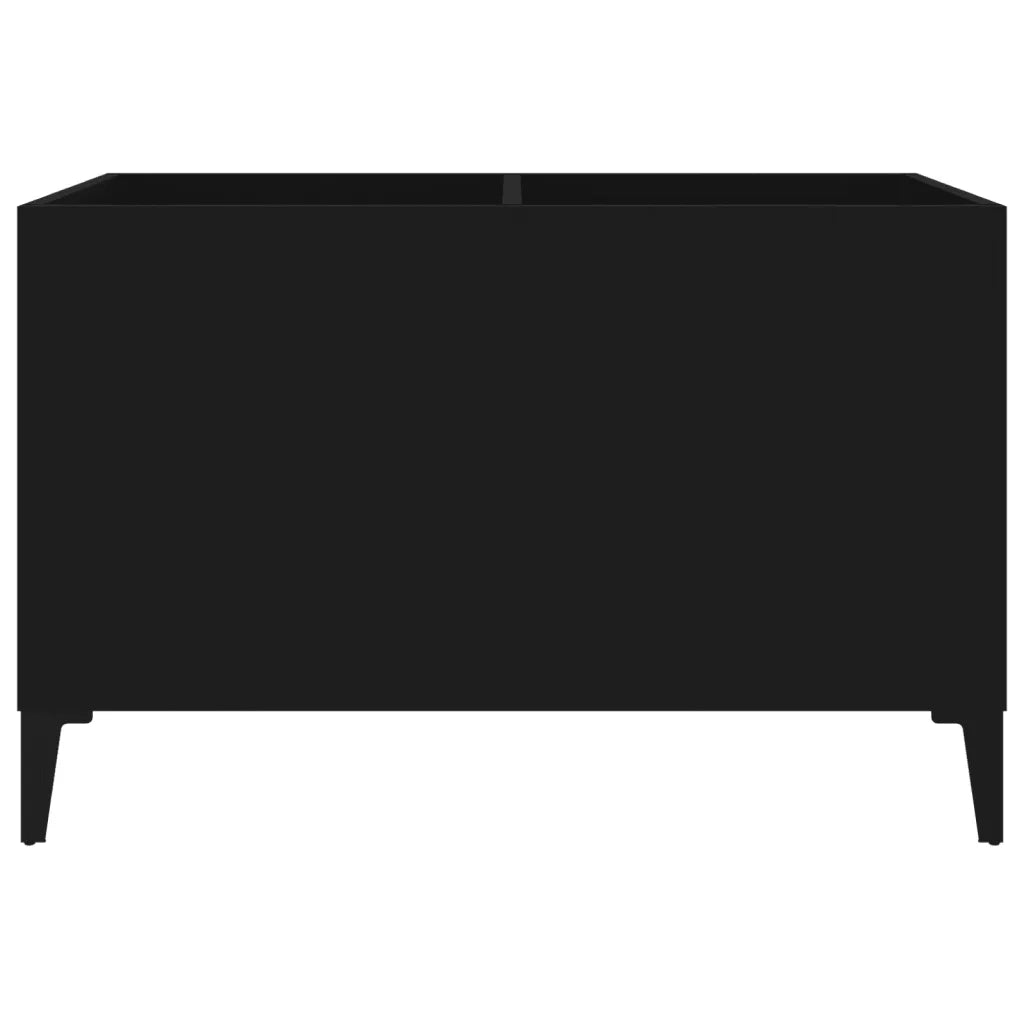 Mobile Porta Dischi Nero 74,5x38x48 cm in Legno Multistrato 831966