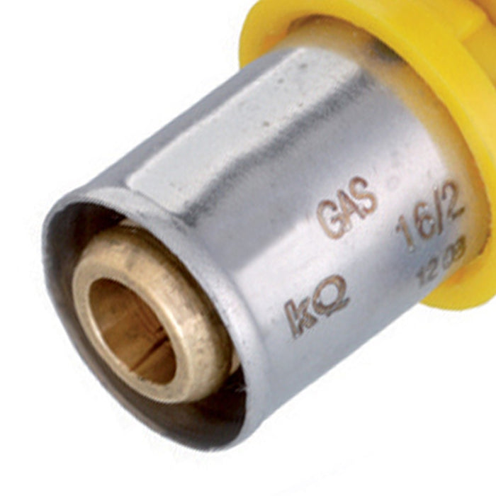 Raccordo diritto maschio a pressare per multistrato gas