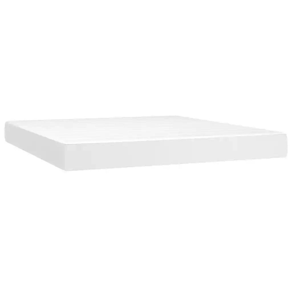 Giroletto a Molle con Materasso Bianco 160x200 cm in Similpelle 3129040