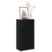 vidaXL Libreria Rovere Nero 40x24x77 cm in Legno Multistrato