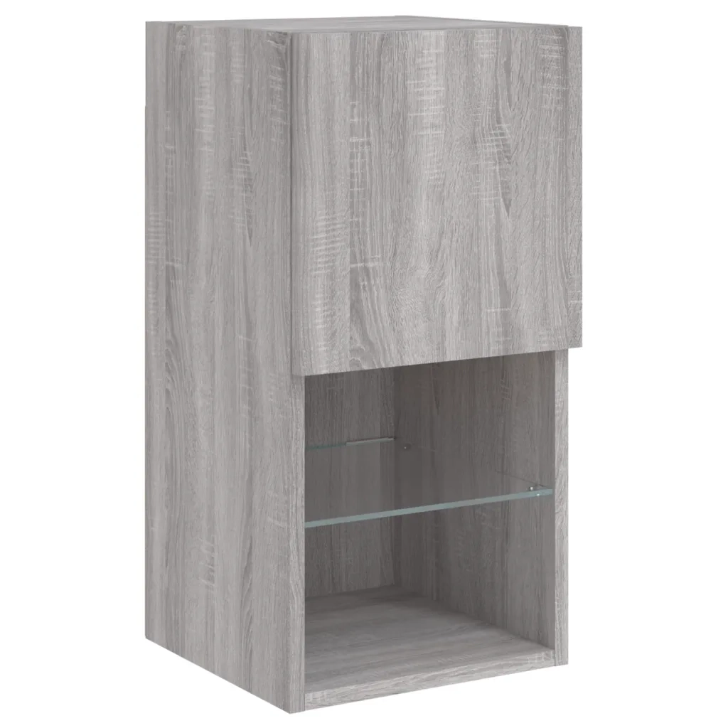 Mobili TV a Muro con LED 6pz Grigio Sonoma Legno Multistrato 3216620