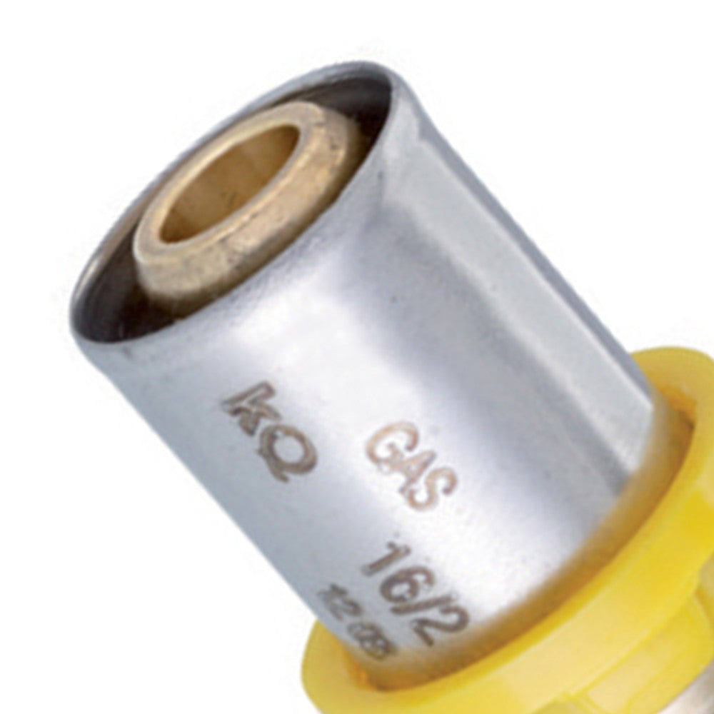 Raccordo diritto intermedio a pressare per multistrato gas