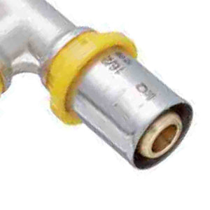 Raccordo a t intermedio a pressare per multistrato gas