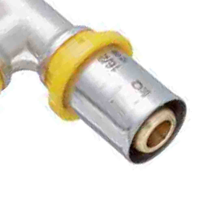 Raccordo a t intermedio a pressare per multistrato gas