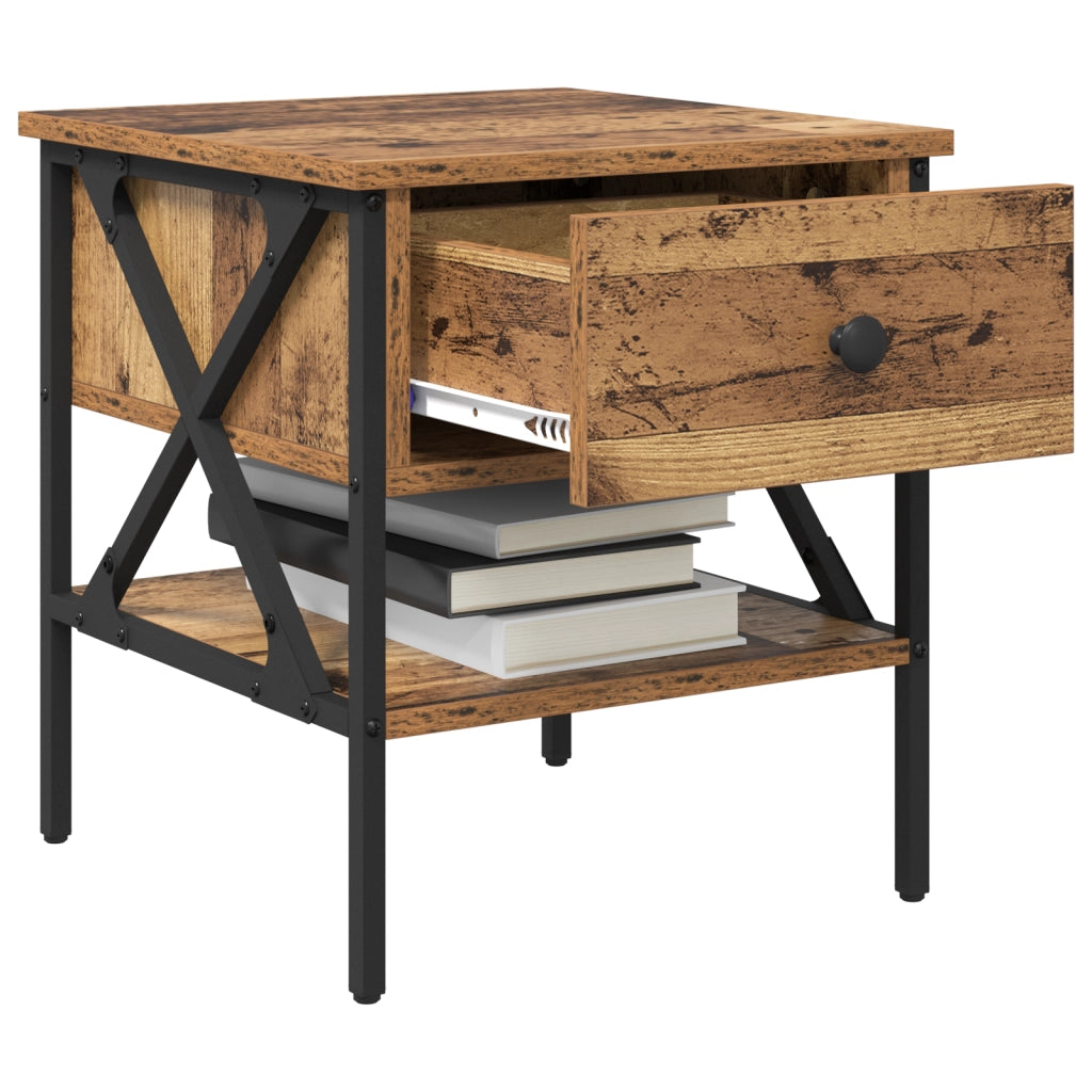 Comodini 2 pcs Legno Vecchio 40x42x45 cm Legno Ingegnerizzato