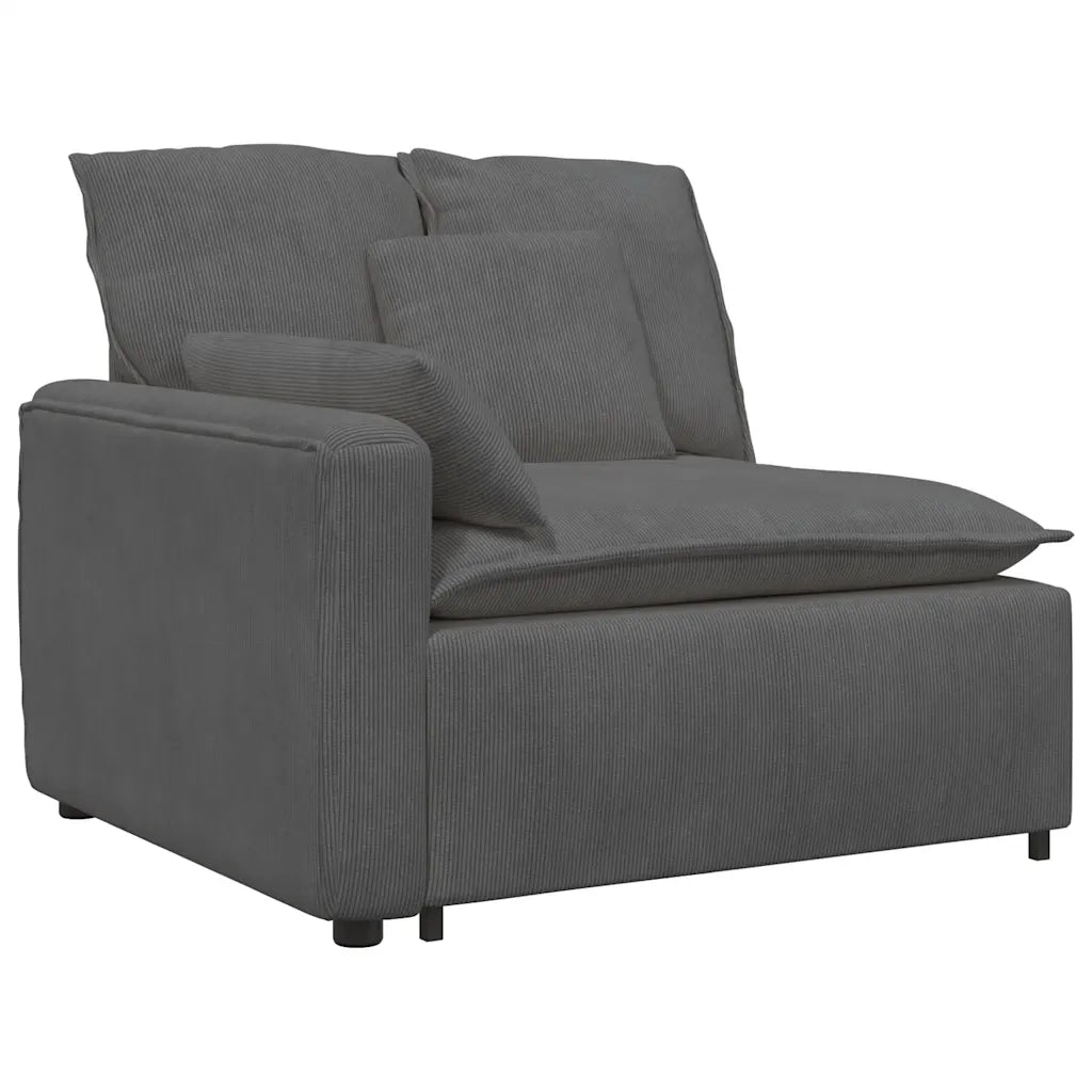 Divano Modulare con Cuscini Grigio Scuro 3321138