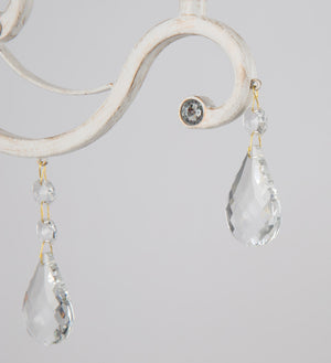 Lampada da parete Elegant in Metallo Grace Bianco con Oro