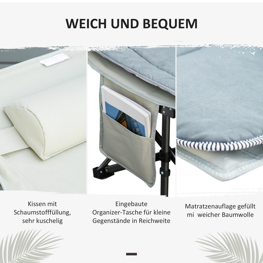 Letto pieghevole con materasso ¨C zephmum ¨C grigio chiaro 188x64.5x53 cm