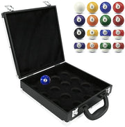 Bilardo Balle Opberg Scatola - Leggera - Borsa Portatile - Rivestita con Schiuma - 16 Balle - Chiusure in Acciaio Inossidabile