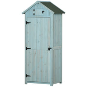 Armadio da giardino in legno ¨C Minimal ¨C 77x54x179 cm blu