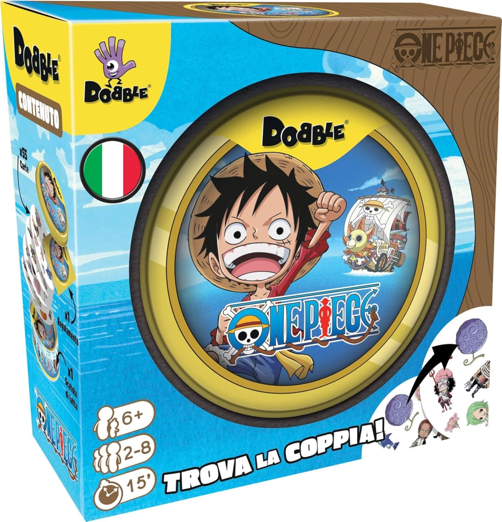 DOBBLE ONE PIECE ? Gioco da Tavolo ? Carte da Gioco da Viaggio  ? 2-8 Giocatori? Edizione in Italiano